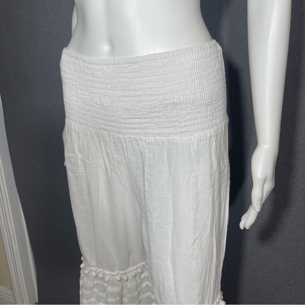 Antica Sartoria by Giacomo Cirque white embellished wide leg pants - Picture 6 of 9